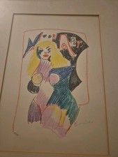 Blond+Girl+Signierte+farbige+L