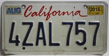 California Nummernschild USA