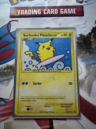 Pokemonkarte surfendes pikachu - pokemonkarte,