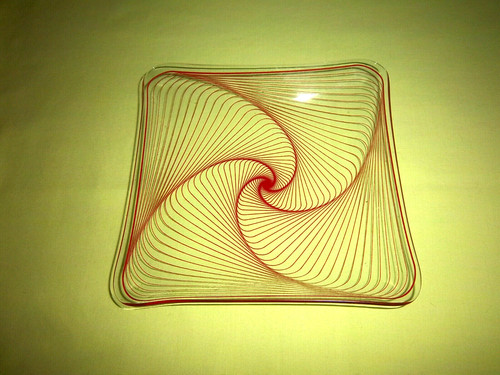 Ddr glasschale rotes dezentes - glasschale,