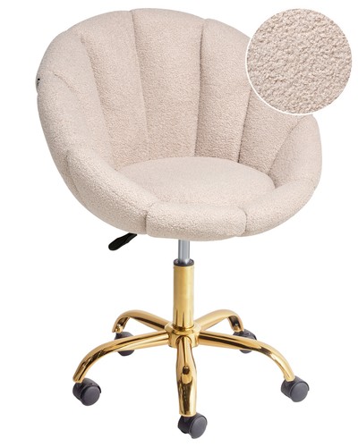 Bürostuhl bouclé beige - bürostuhl,
