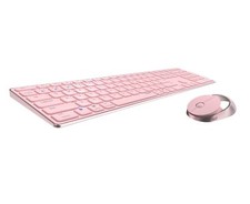 Rapoo 9850M Tastatur Maus Set RF Wireless Bluetooth QWERTZ Deutsch Pink 2.4 GHz 