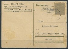 Gebühr bezahlt auf Postkarte