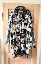 Labass♥ Woll-Mantel Long Jacke Lagenlook 48 50 52*hübsche Details*weite A-Linie