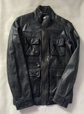 s.Oliver Lederjacke Herren Anthrazit Schwarz Größe M