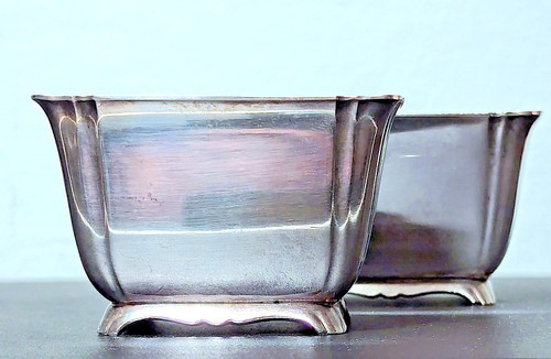 Art deco silber salieren - salieren, paar