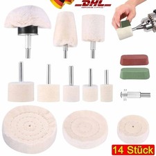 14Stk Polierscheibe Chrom-Alu Felgen Polierset für Bohrmaschine Polieraufsatz DE