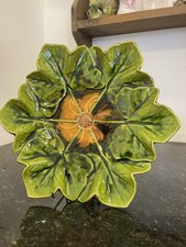 Antiker Petrus Regout Maastricht Majolika Blatt Teller - Muster 1768