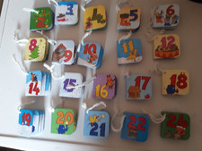 20 Mini Papp Bücher-Die Maus-aus dem Adventskalender-je 8 Pappseiten-4x4 cm