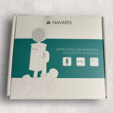 Retro Kondensator Mikrofon NAVARIS USB Mini Tischmikrofon mit Stand Schwarz