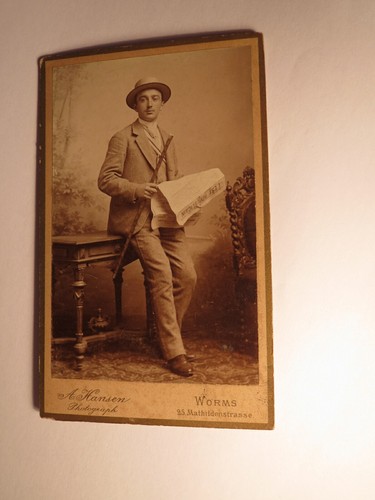Mann mit hut stock zeitung - hut, &