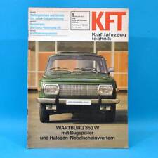 DDR KfT Kraftfahrzeugtechnik 1 1977 Sachsenring Wartburg 353 Fiat Intercamp 12