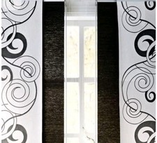 Ikea Schiebegardine Flächenvorhang Anno Vacker 60x300 cm Weiß Muster Kreise 