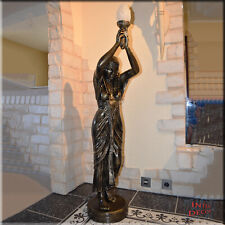 Lampe Bodenlampe Stehlampe Skulptur Ägyptische Sklavin Pharaon Antik Kunstharz