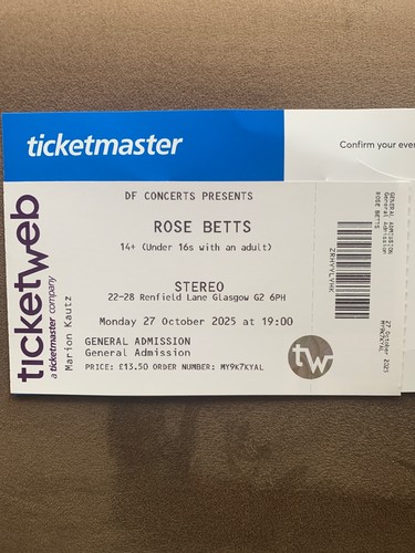 Rose betts ticket - rose,