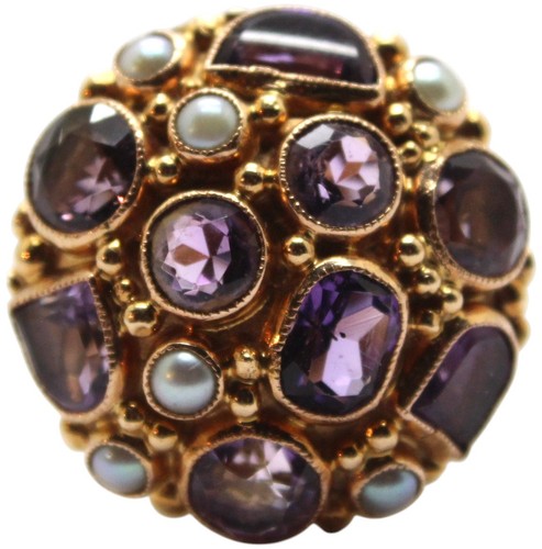 585er 14k gold ring amethyst - 14k,