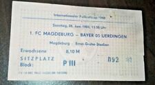 Orig. Ticket 1.FC Magdeburg Bayer Uerdingen IFC CUP 1988 Krefeld FCM KFC