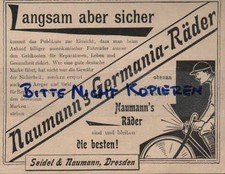 DRESDEN, Werbung 1899, Seidel