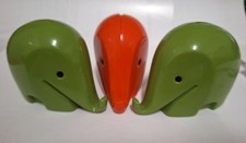 3 x Luigi Colani Spardose, Elefant Drumbo, 70er Jahre