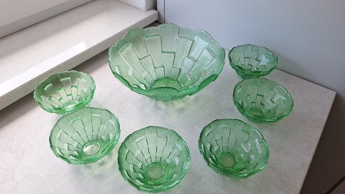 Vintage glas schüssel set - vintage,