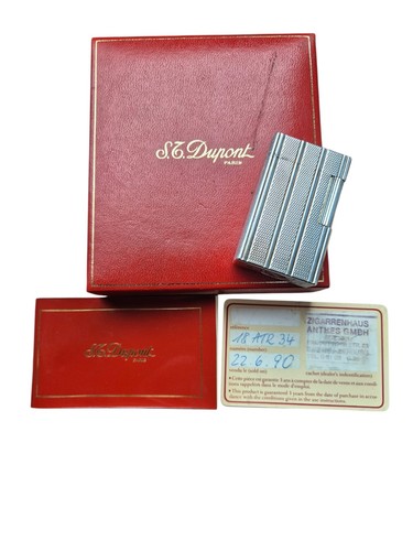 Dupont feuerzeug silber linie1 - silber,