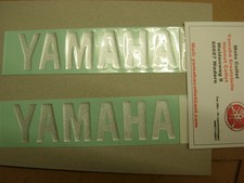 YAMAHA 99246-00120  2x SCHRIFTZUG  TANK  SILBER  EMBLEM FUELTANK 2Pc