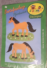 BASTELN : KOMPLETTPACKUNG  Fensterbild " PFERDEWIESE " von Fischer ( 8 )
