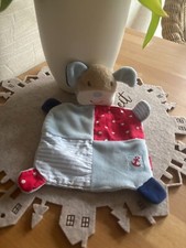 ?Schmusetuch Kuscheltuch Babydream Hund blau rot gepunktet gestreift ?