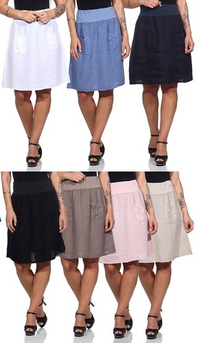 Damen leinen rock - damen,
