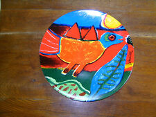 COMEILLE WANDTELLER KUNSTKERAMIK im PICASSO-STIL d=30cm ; h=4cm; handbemalt