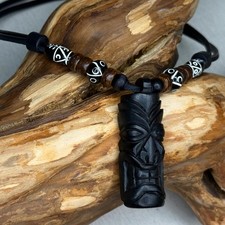 Surferkette Tiki Kette Leder