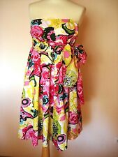 Buntes Sommerkleid,Hippie-Stil Bandeau v.Rainbow,Gr38,100% Baumwolle,bunt,Neu