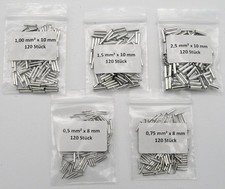 Aderendhülsen Set Sortiment unisoliert blank 0,5/0,75/1,0/1,5/2,5mm² 600 Stück w