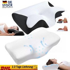 Nacken Therapiekissen Memory Schaum Orthopädisch Ergonomisch Schmerzen Schwarz⭐⭐