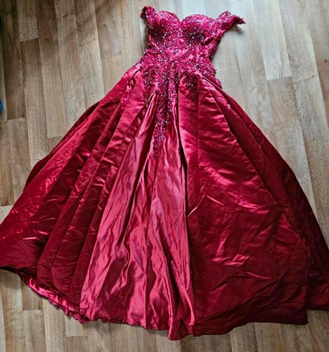 Abendkleid ballkleid rot - abendkleid, xs/s