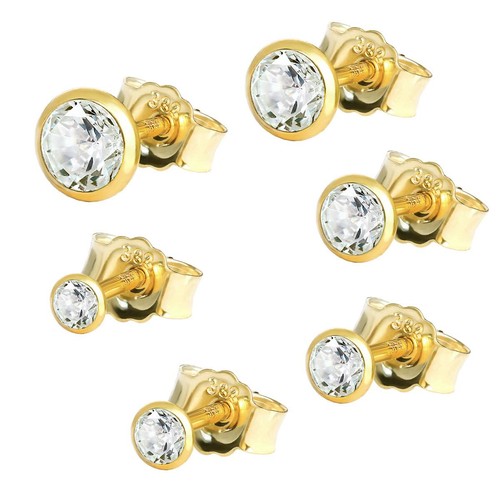 Einzel ohrstecker gelbgold - einzel,