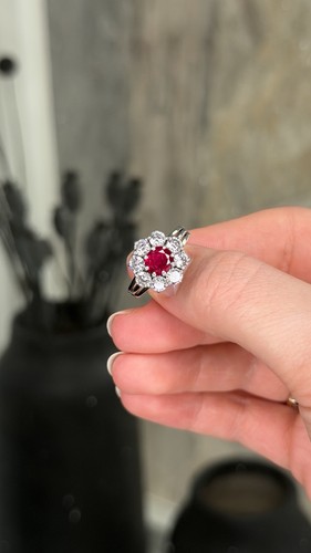 Vintage ring mit rubin und - vintage,