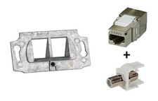 Netzwerk Dose Kombi Cat8 8.1 LAN 500MHz 40 GB + SAT Antenne F Keystone Modul TAE