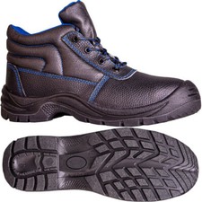 Arbeitsschuhe S3 Sicherheitsschuhe Stahlkappe Rindsleder Schwarz Blau Gr. 36-48