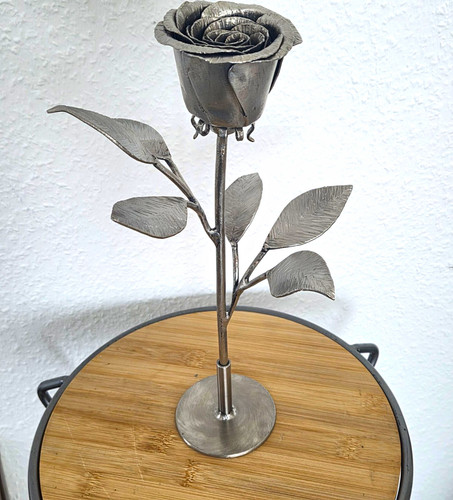 Metallrose dekofigur - metallrose,