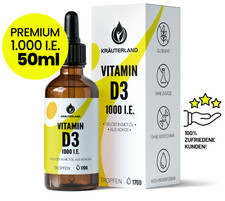KRÄUTERLAND Vitamin D3 1000