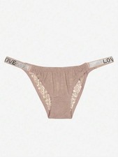 Spitzen-Baumwollslips mit