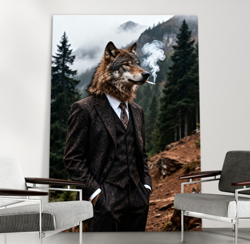 Der elegant gekleidete - , wolf