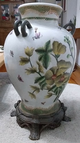 Blumenvase porzellan bronze - blumenvase,