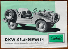 Prospekt 1950er DKW-Geländewagen AUTO UNION Modell Typ F 91/4 Pritsche brochure