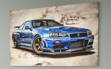 Nissan Skyline Leinwand Bild