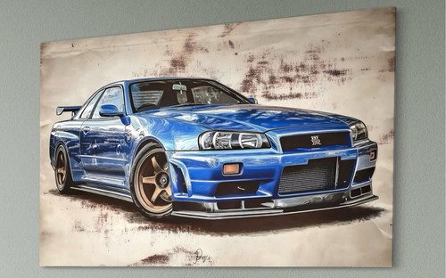 Nissan skyline leinwand - leinwand, bild