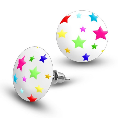 Bunte ohrstecker sterne - bunte,