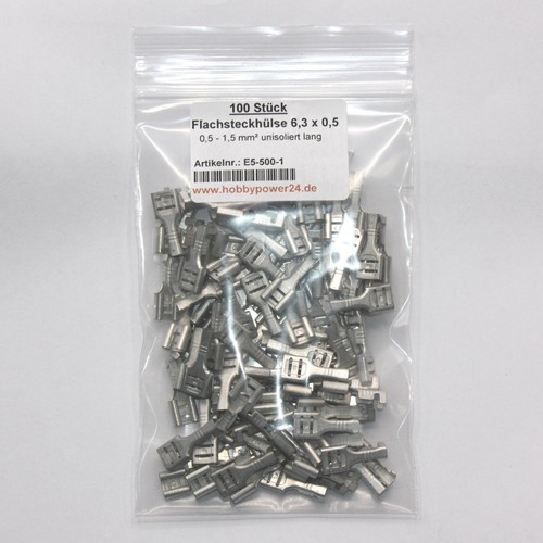 100 stück flachstecker - 100,