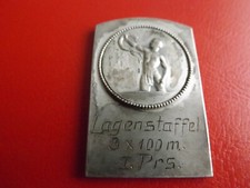 *Alte Silber Plakette/Preis/Sportmedaille */ 1.Preis*Lagenstaffe ca.20,3g.(Kof2)